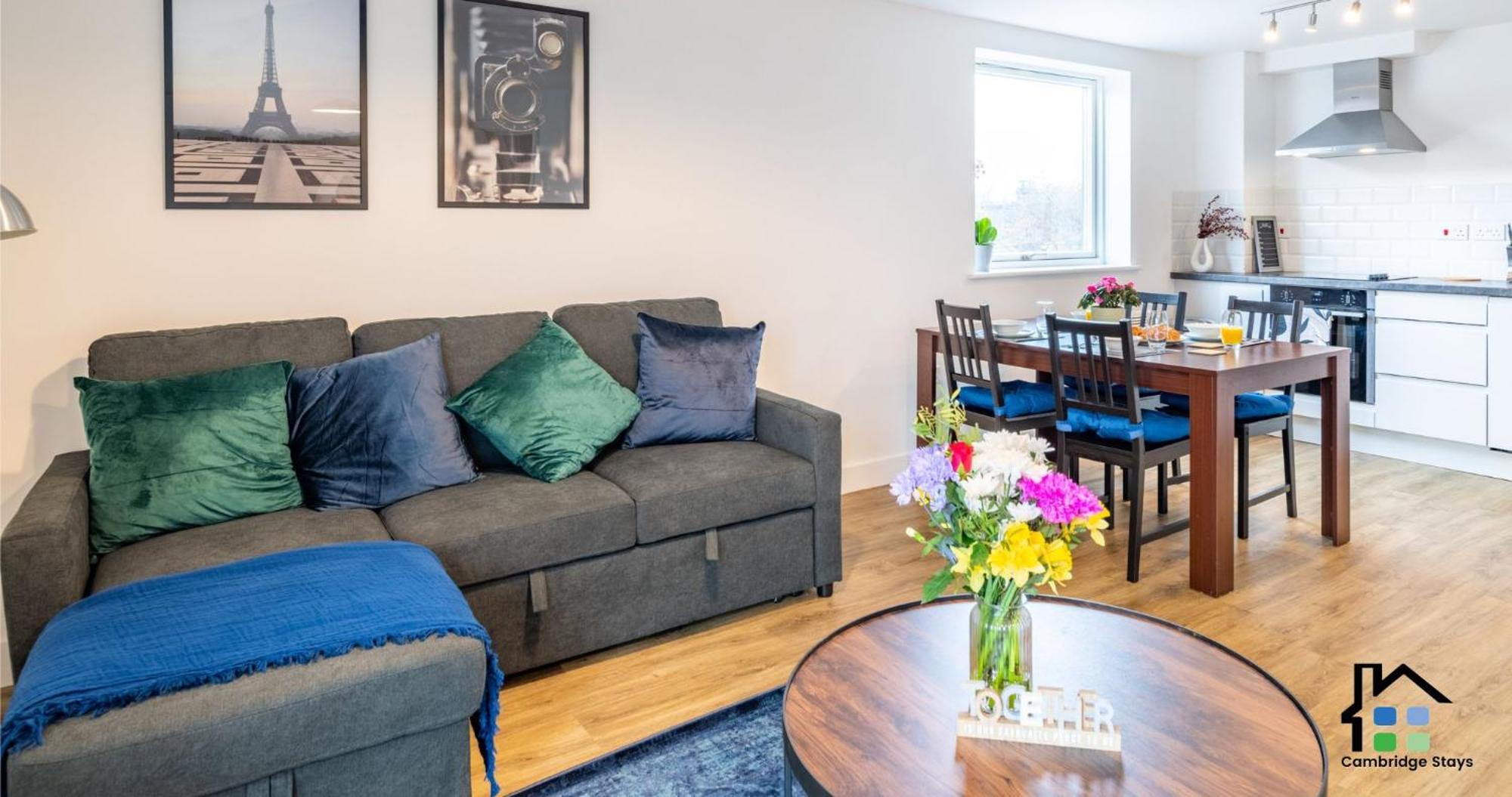 Cambridge Stays Riverside Apart Hotel With 2Br Flats At The City Centre-Parking-Balcony Habitación foto