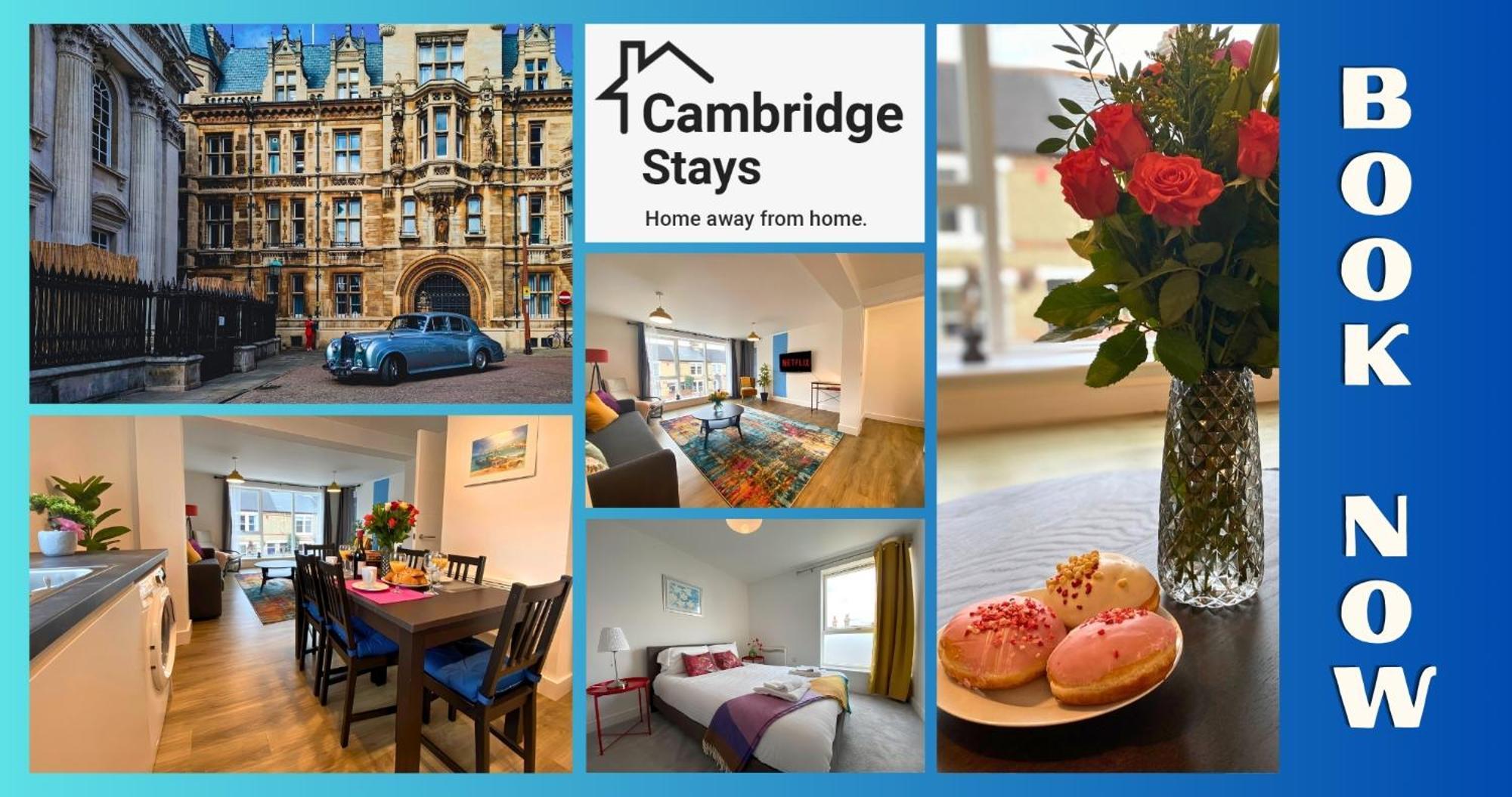 Cambridge Stays Riverside Apart Hotel With 2Br Flats At The City Centre-Parking-Balcony Exterior foto